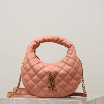 Saint Laurent ICARINO mini bag in quilted nappa leather Hortensia Pink 2026 871329 (MHUI-260403100)