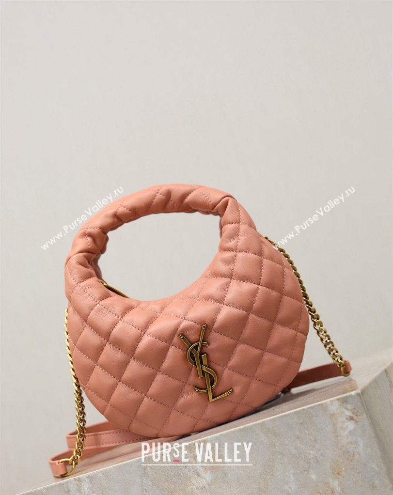 Saint Laurent ICARINO mini bag in quilted nappa leather Hortensia Pink 2026 871329 (MHUI-260403100)
