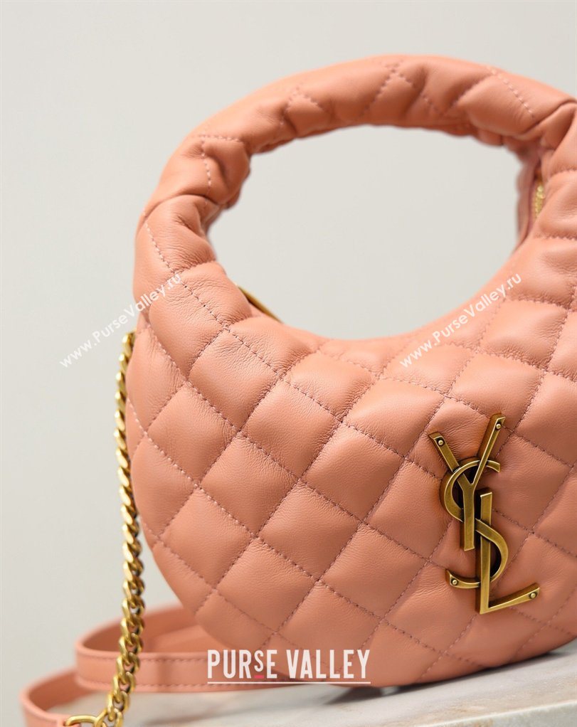 Saint Laurent ICARINO mini bag in quilted nappa leather Hortensia Pink 2026 871329 (MHUI-260403100)