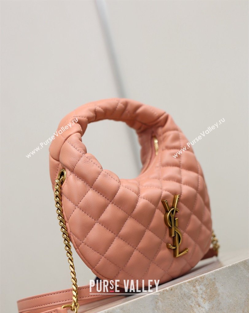 Saint Laurent ICARINO mini bag in quilted nappa leather Hortensia Pink 2026 871329 (MHUI-260403100)
