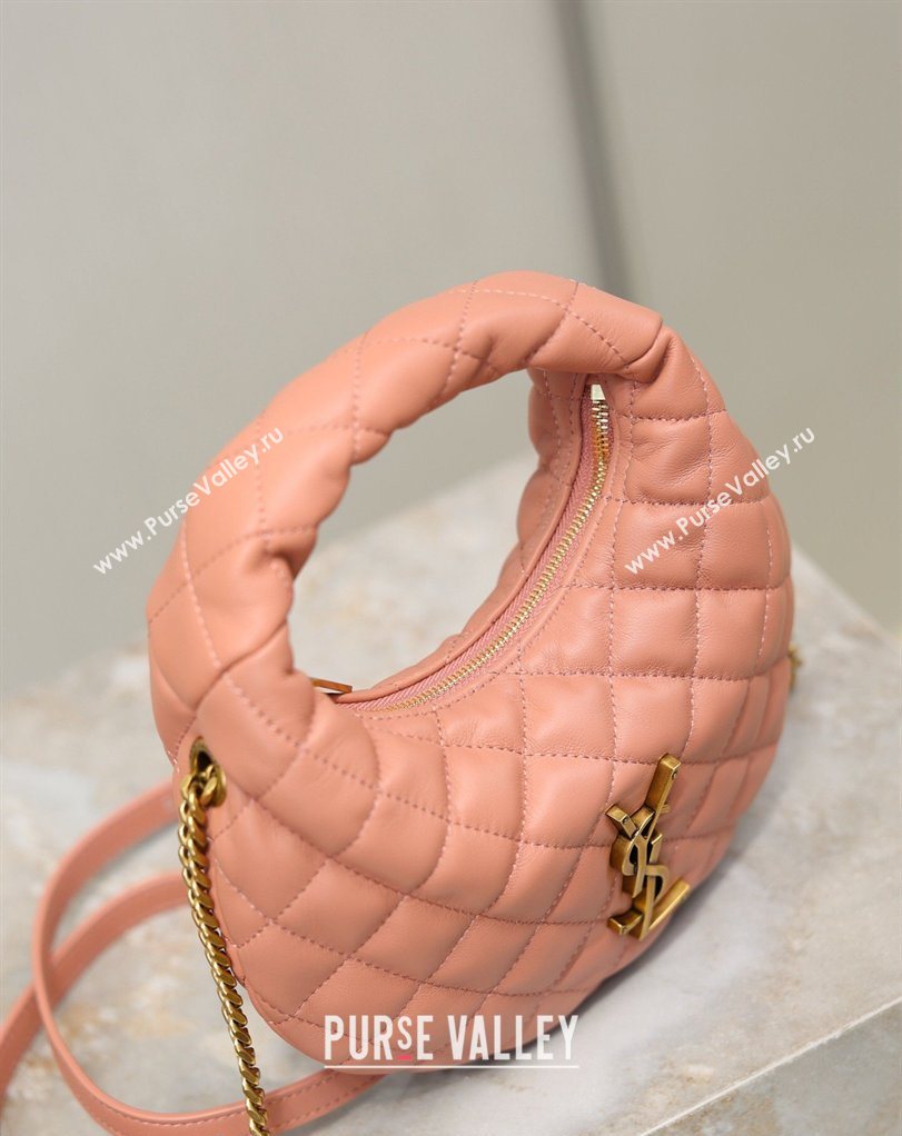 Saint Laurent ICARINO mini bag in quilted nappa leather Hortensia Pink 2026 871329 (MHUI-260403100)