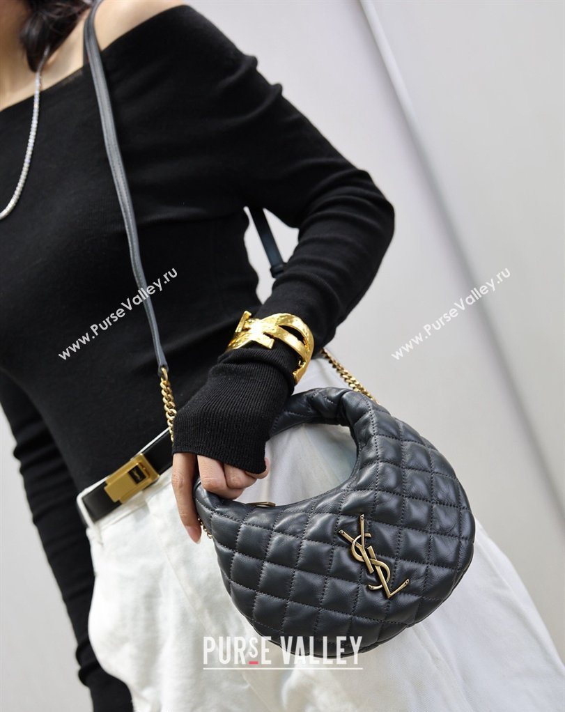 Saint Laurent ICARINO mini bag in quilted nappa leather Grey 2026 871329 (MHUI-260403101)