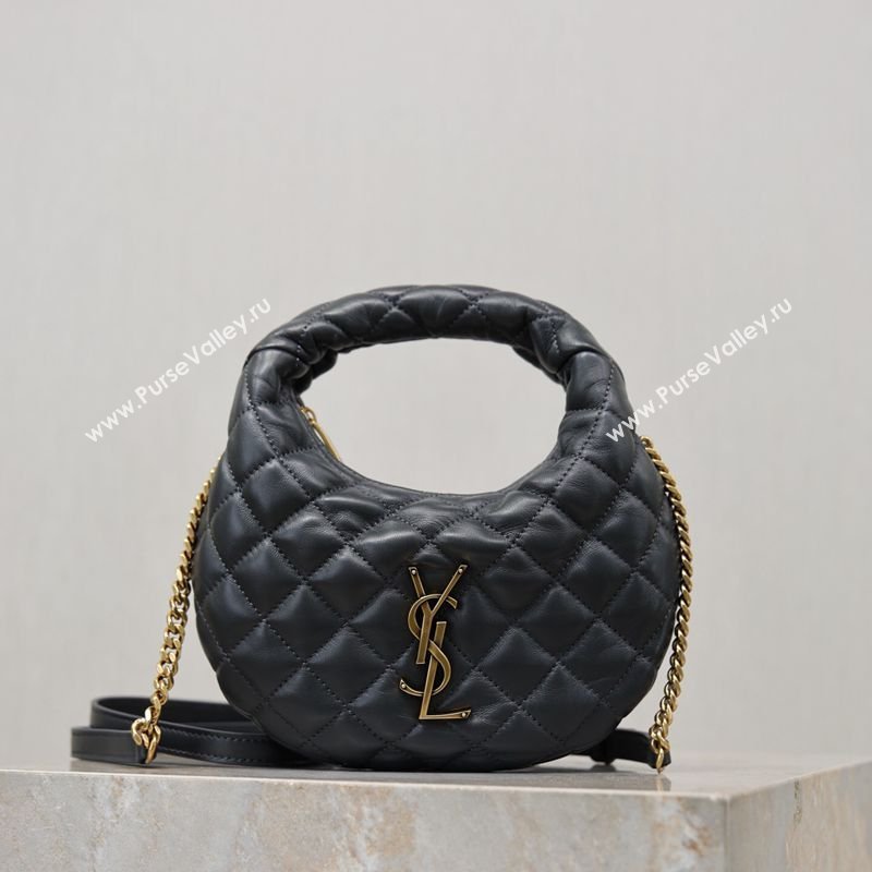 Saint Laurent ICARINO mini bag in quilted nappa leather Grey 2026 871329 (MHUI-260403101)