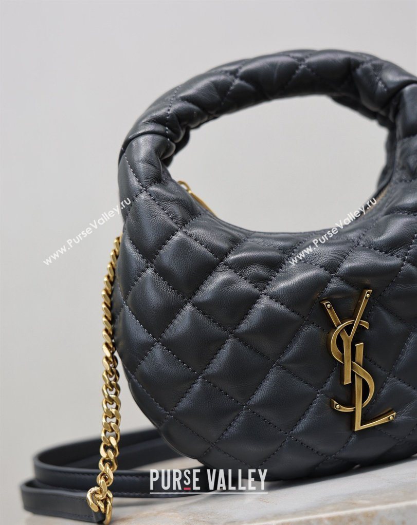 Saint Laurent ICARINO mini bag in quilted nappa leather Grey 2026 871329 (MHUI-260403101)
