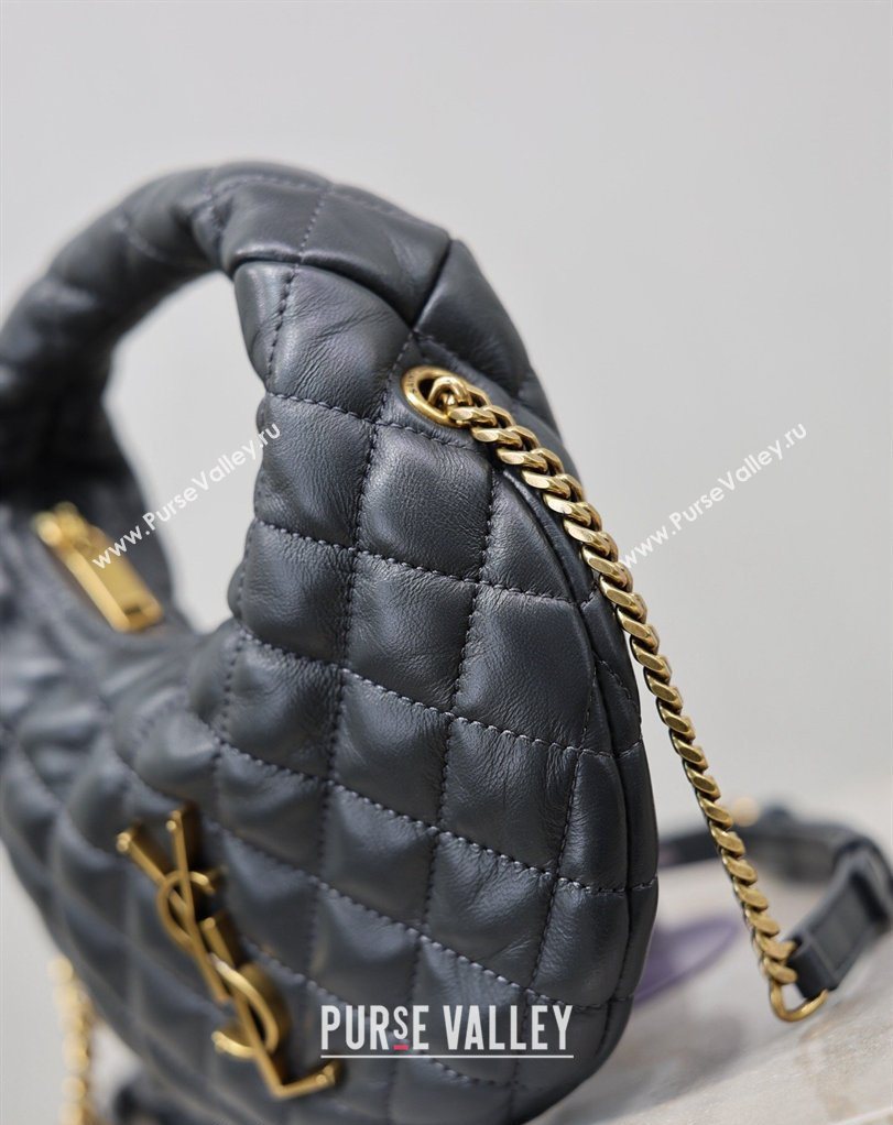 Saint Laurent ICARINO mini bag in quilted nappa leather Grey 2026 871329 (MHUI-260403101)