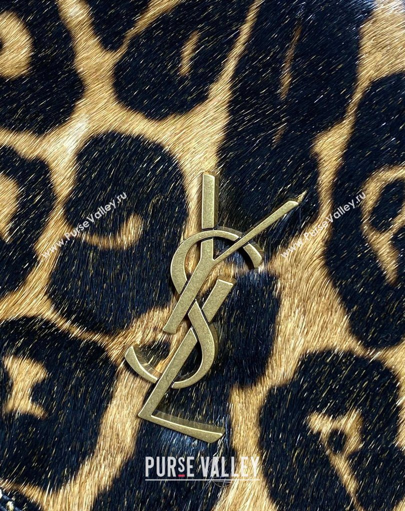 Saint Laurent Cassander XXL Envelope Pouch On Chain in Leopard Print 2026 841702 (MHUI-260403103)