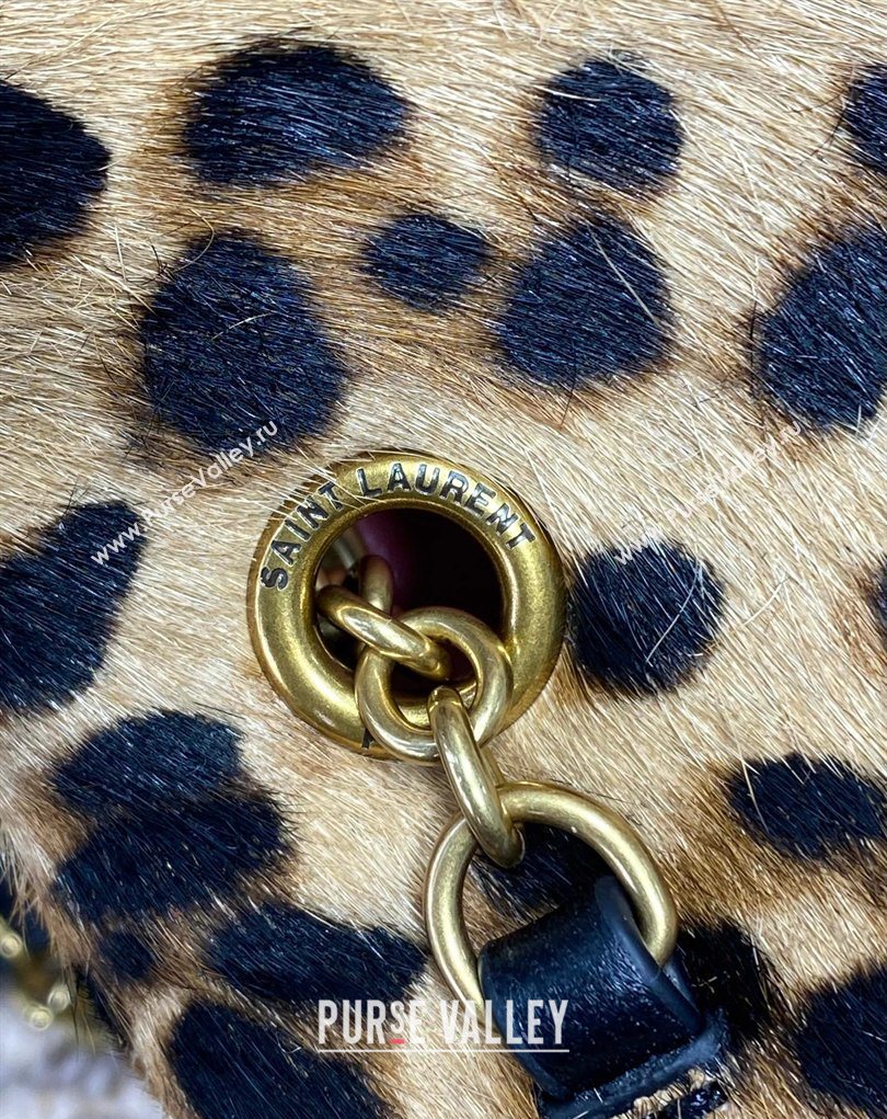 Saint Laurent Cassander XXL Envelope Pouch On Chain in Leopard Print 2026 841702 (MHUI-260403103)