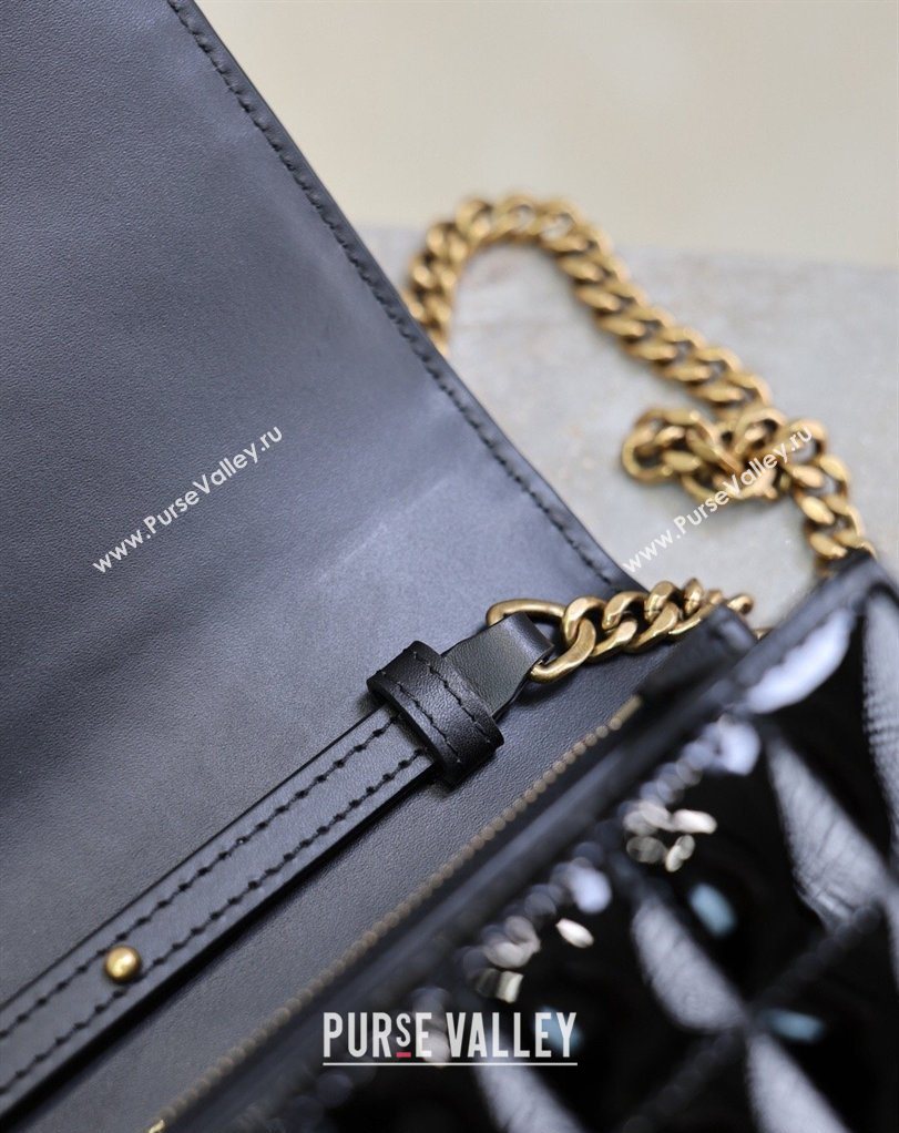 Saint Laurent Cassandre Quilted Patent Leather Chain Bag Black 2026 743364 (MHUI-260403055)