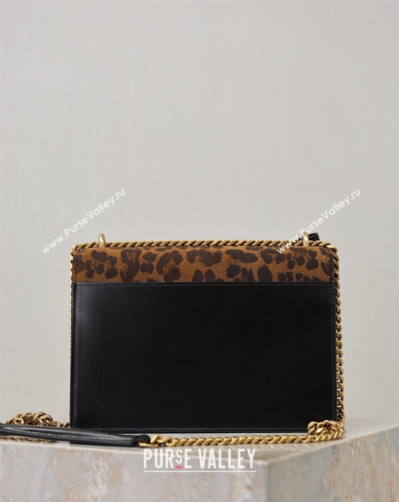 Saint Laurent Sunset Medium Bag in Leopard print and Leather 442906 2026 411906 (MHUI-260403109)