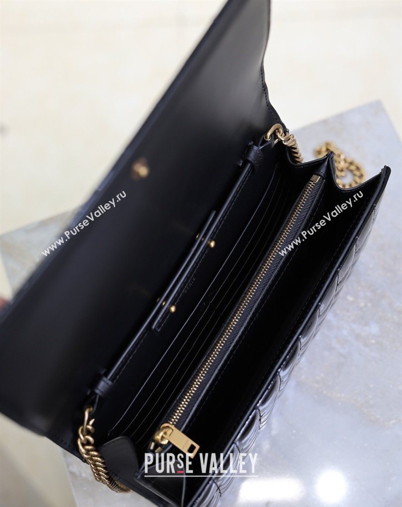 Saint Laurent Cassandre Quilted Patent Leather Chain Bag Black 2026 743364 (MHUI-260403055)