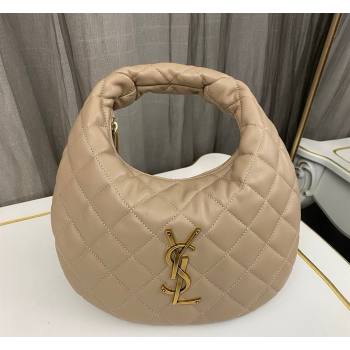 Saint Laurent Icarino Mini Bag in Quilted Nappa Leather Apricot 2026 851689 (nana-260403056)