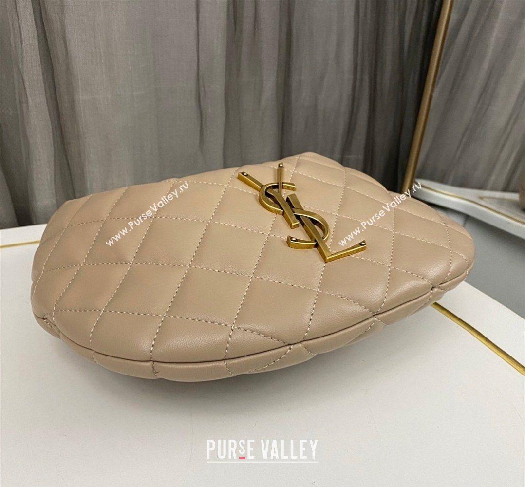 Saint Laurent Icarino Mini Bag in Quilted Nappa Leather Apricot 2026 851689 (nana-260403056)