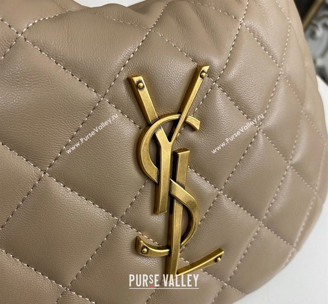 Saint Laurent Icarino Mini Bag in Quilted Nappa Leather Apricot 2026 851689 (nana-260403056)