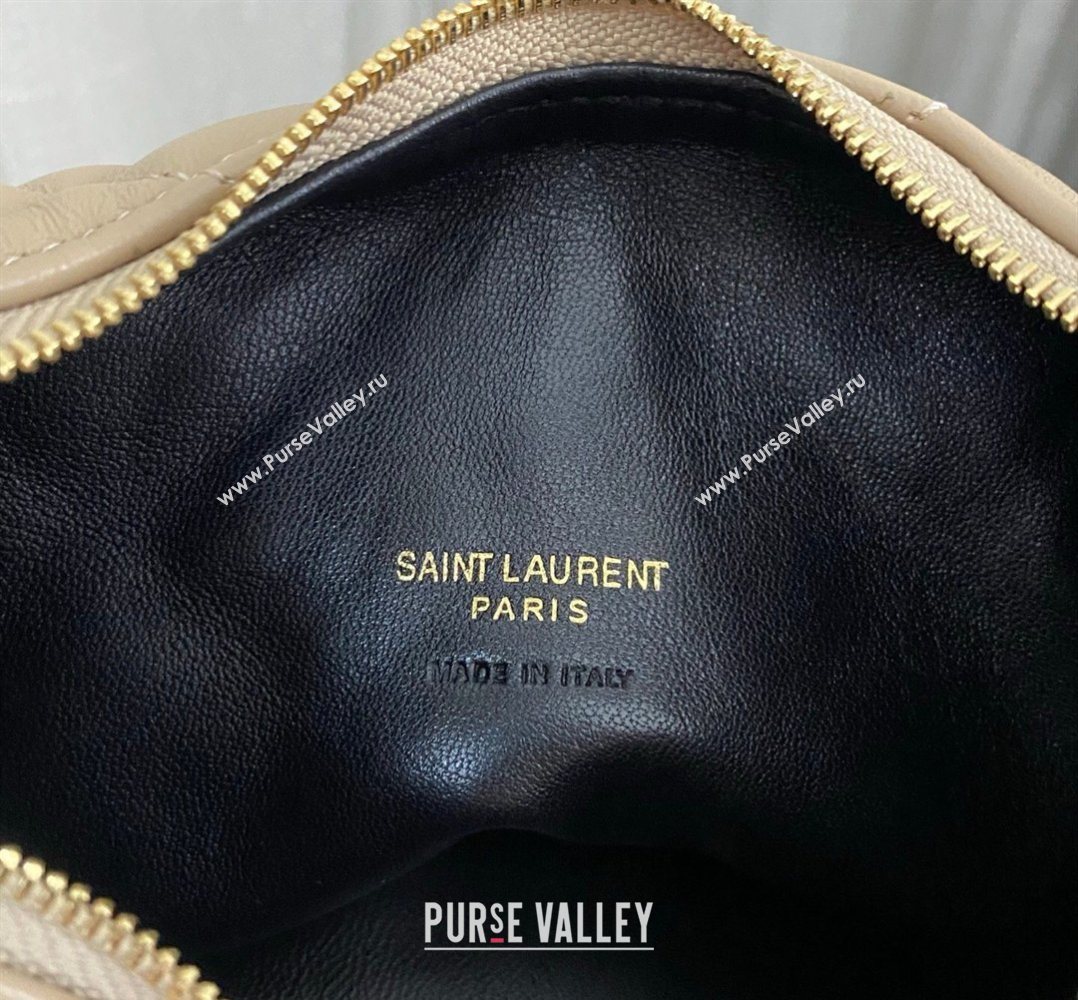 Saint Laurent Icarino Mini Bag in Quilted Nappa Leather Apricot 2026 851689 (nana-260403056)