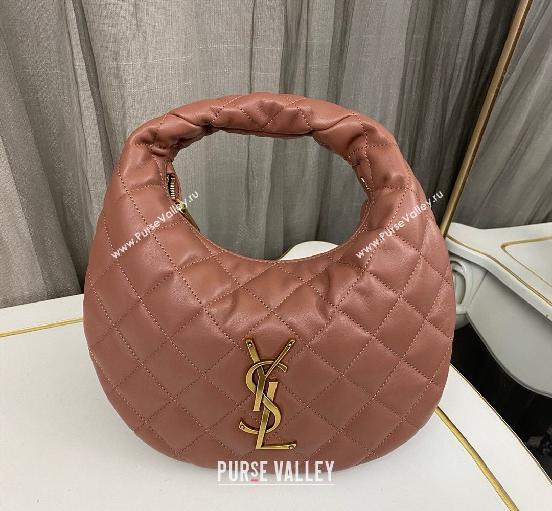 Saint Laurent Icarino Mini Bag in Quilted Nappa Leather Hortensia Pink 2026 851689 (nana-260403057)