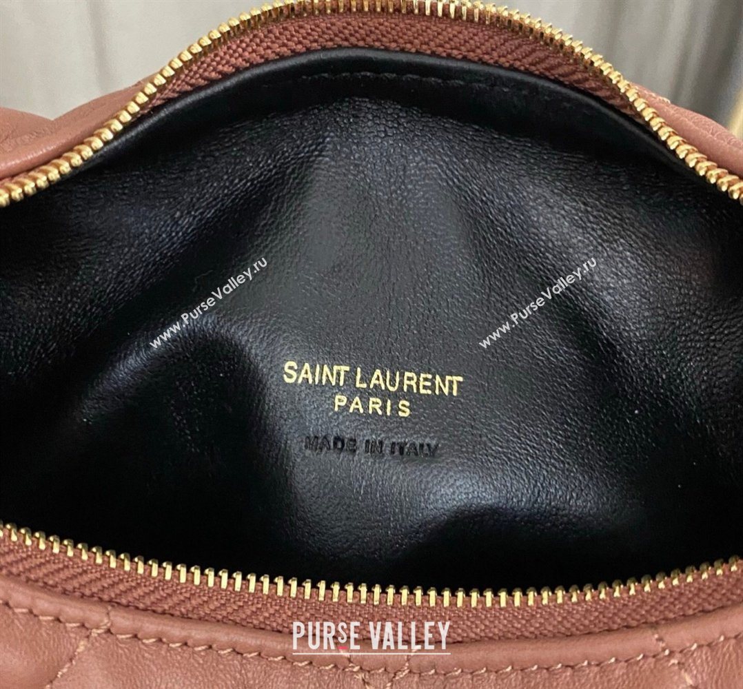 Saint Laurent Icarino Mini Bag in Quilted Nappa Leather Hortensia Pink 2026 851689 (nana-260403057)