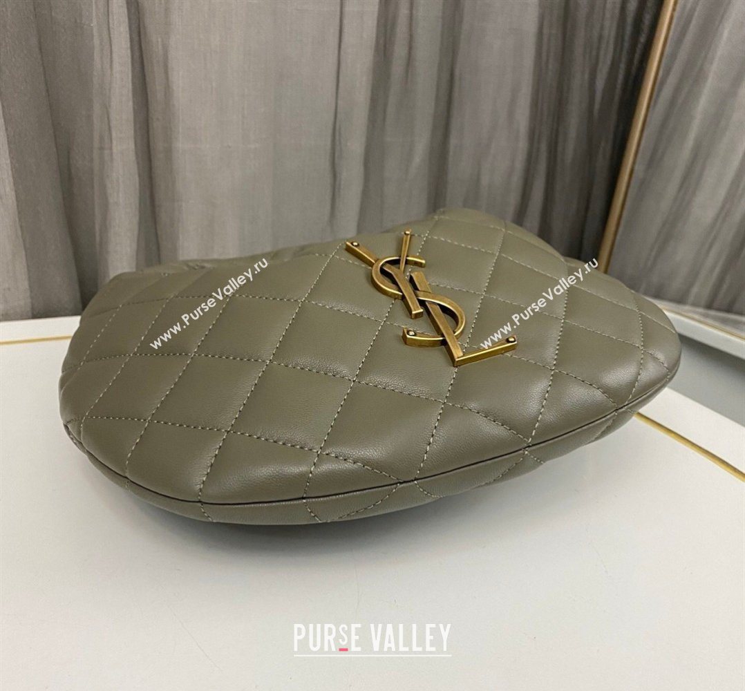 Saint Laurent Icarino Mini Bag in Quilted Nappa Leather Moss Green 2026 851689 (nana-260403058)