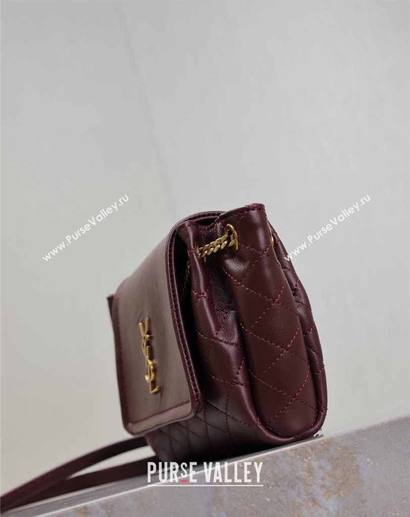 Saint Laurent Monogram Mini Nolita in Lambskin Leather 672738 Burgundy 2026 (MHUI-260403117)
