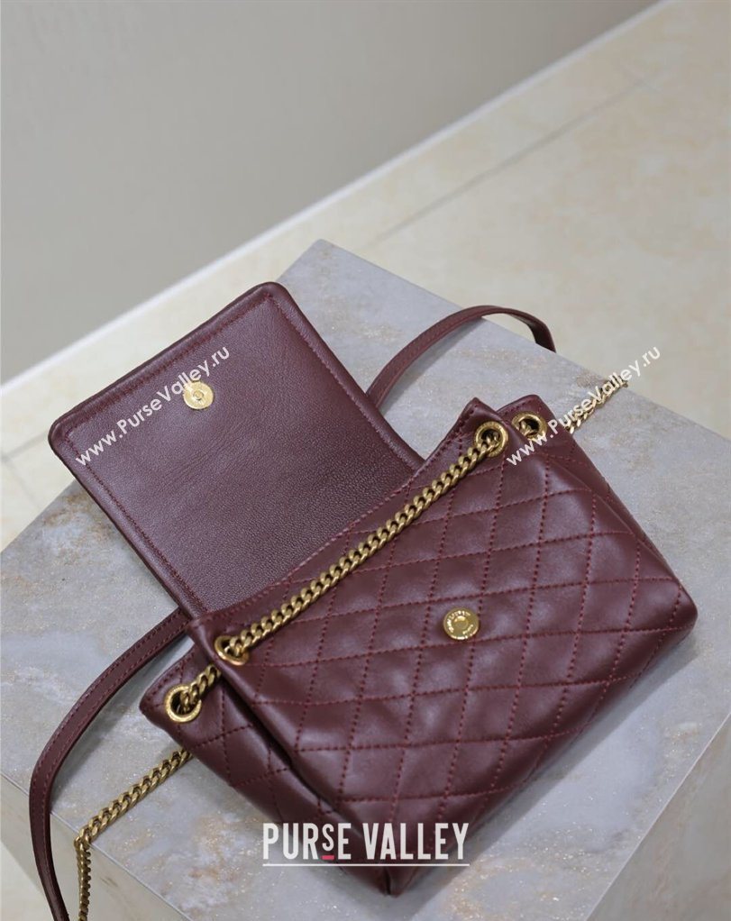 Saint Laurent Monogram Mini Nolita in Lambskin Leather 672738 Burgundy 2026 (MHUI-260403117)