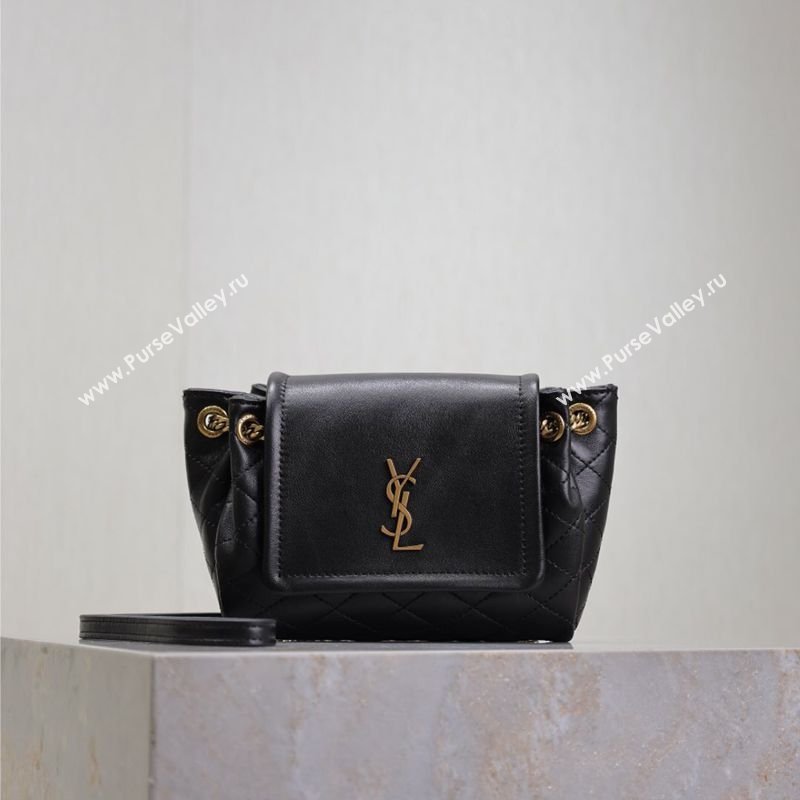Saint Laurent Monogram Mini Nolita in Lambskin Leather 672738 Black 2026 (MHUI-260403118)