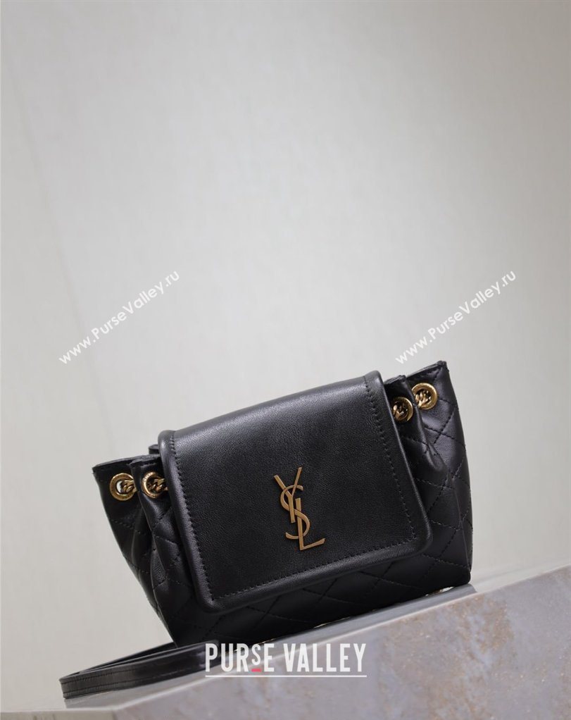 Saint Laurent Monogram Mini Nolita in Lambskin Leather 672738 Black 2026 (MHUI-260403118)