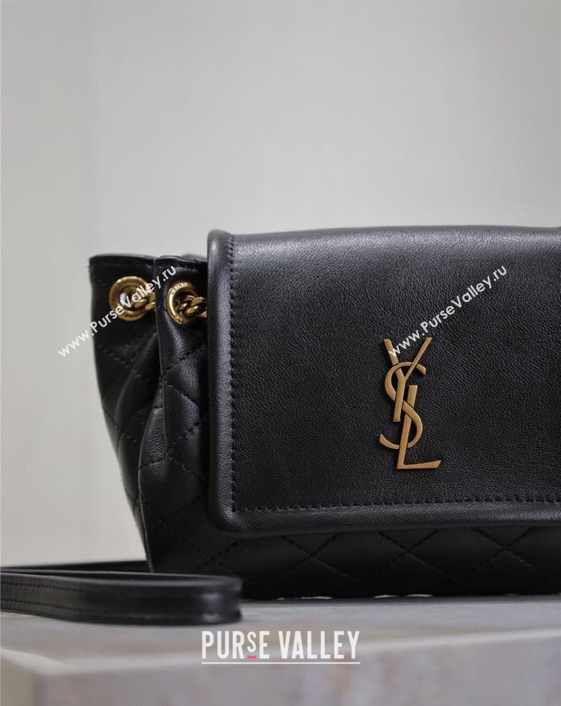 Saint Laurent Monogram Mini Nolita in Lambskin Leather 672738 Black 2026 (MHUI-260403118)