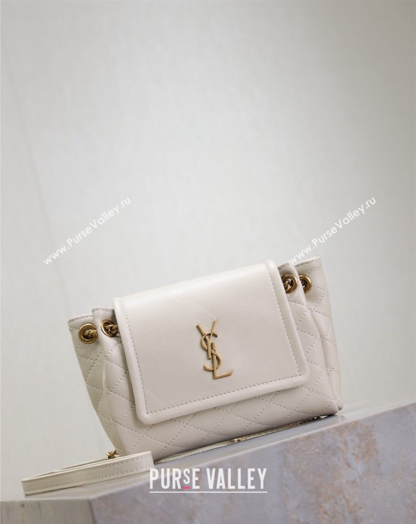 Saint Laurent Monogram Mini Nolita in Lambskin Leather 672738 White 2026 (MHUI-260403119)