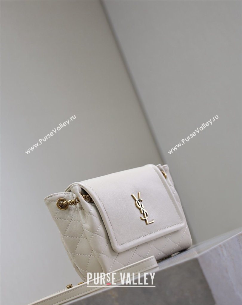 Saint Laurent Monogram Mini Nolita in Lambskin Leather 672738 White 2026 (MHUI-260403119)