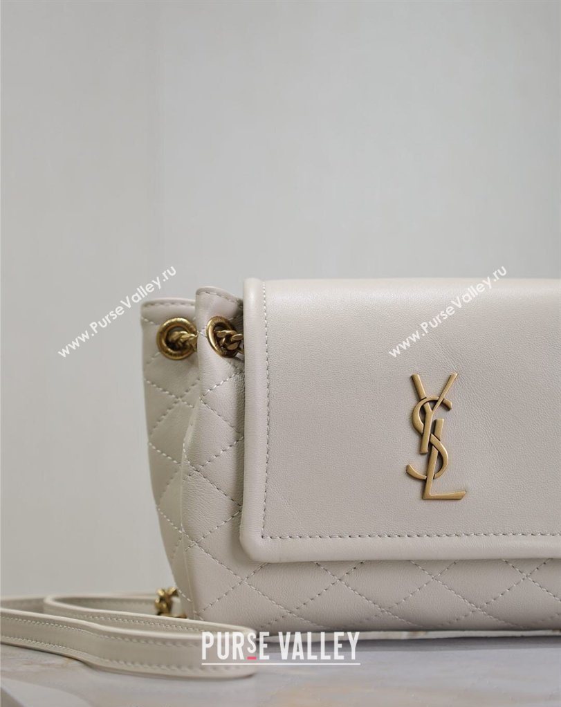 Saint Laurent Monogram Mini Nolita in Lambskin Leather 672738 White 2026 (MHUI-260403119)