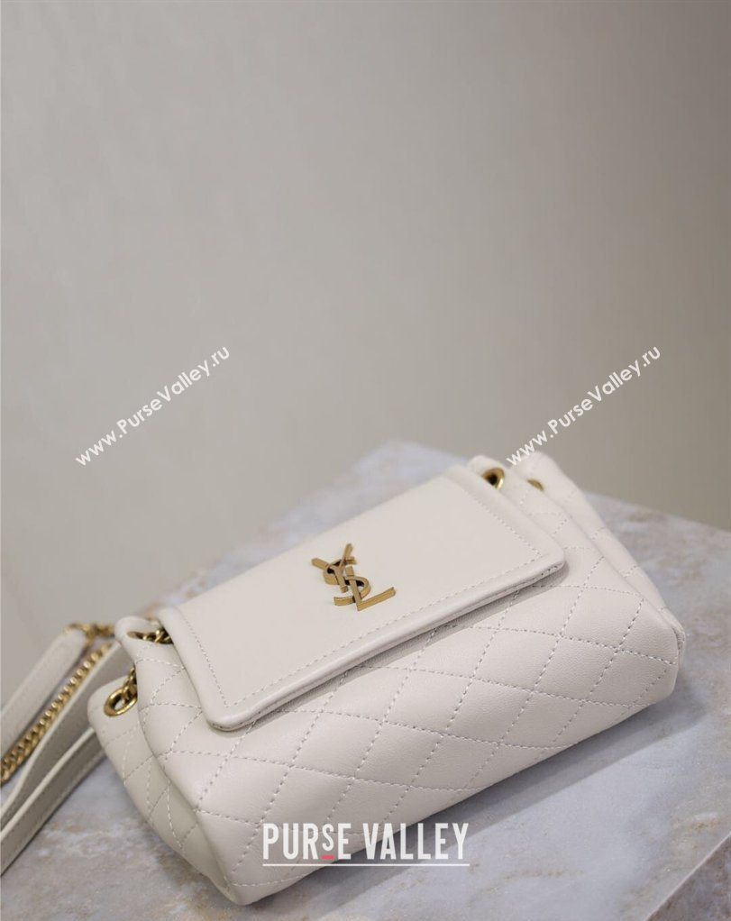 Saint Laurent Monogram Mini Nolita in Lambskin Leather 672738 White 2026 (MHUI-260403119)