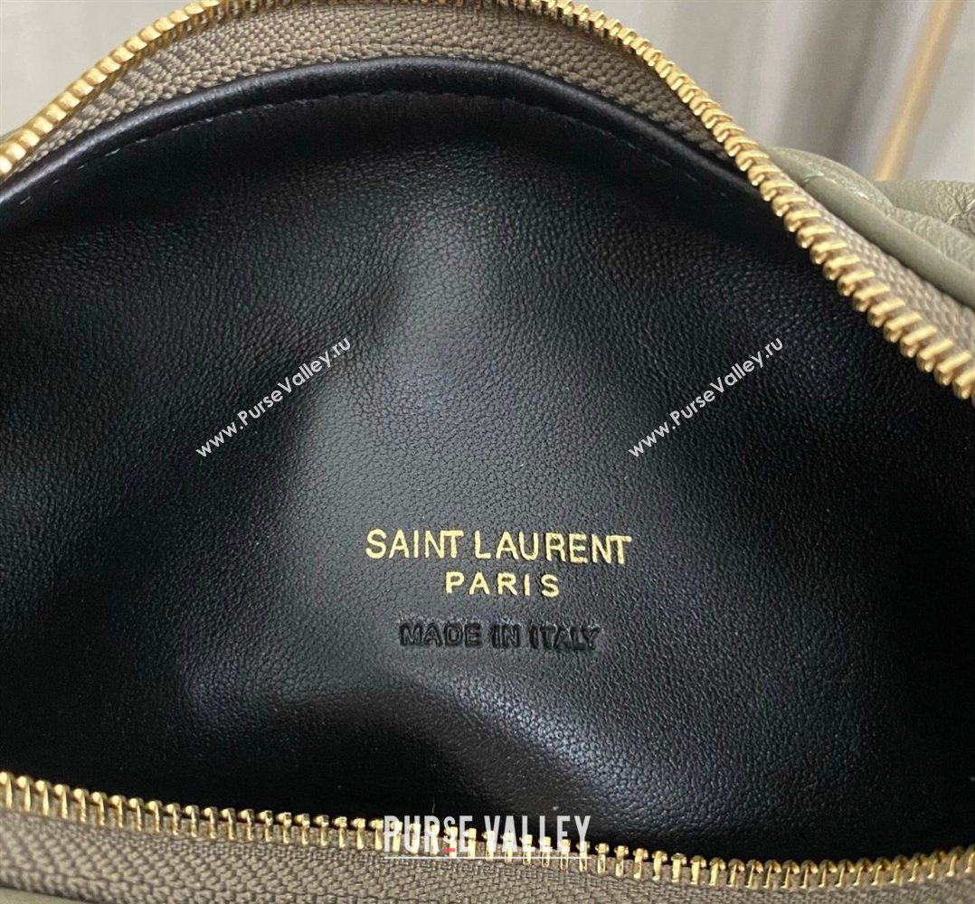 Saint Laurent Icarino Mini Bag in Quilted Nappa Leather Moss Green 2026 851689 (nana-260403058)