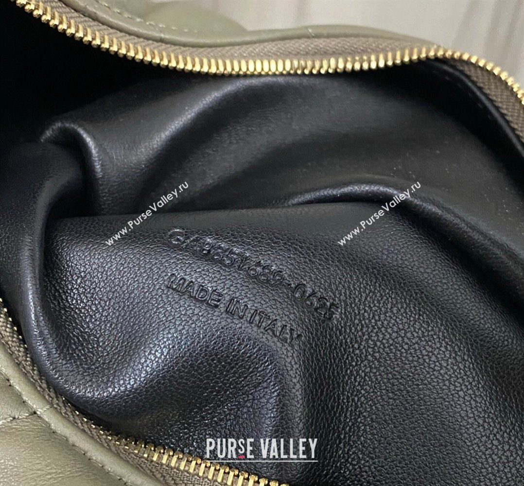 Saint Laurent Icarino Mini Bag in Quilted Nappa Leather Moss Green 2026 851689 (nana-260403058)