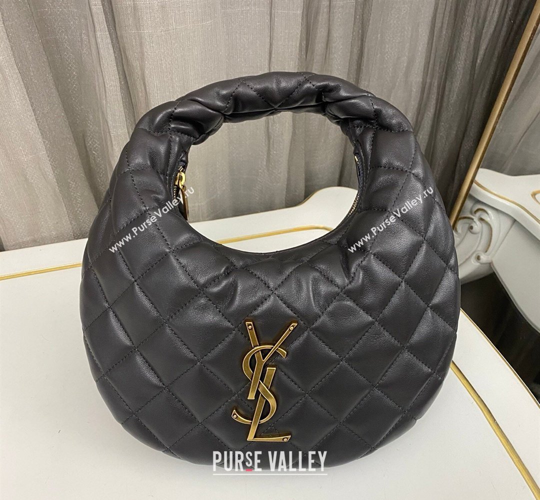 Saint Laurent Icarino Mini Bag in Quilted Nappa Leather Urban Grey 2026 851689 (nana-260403059)