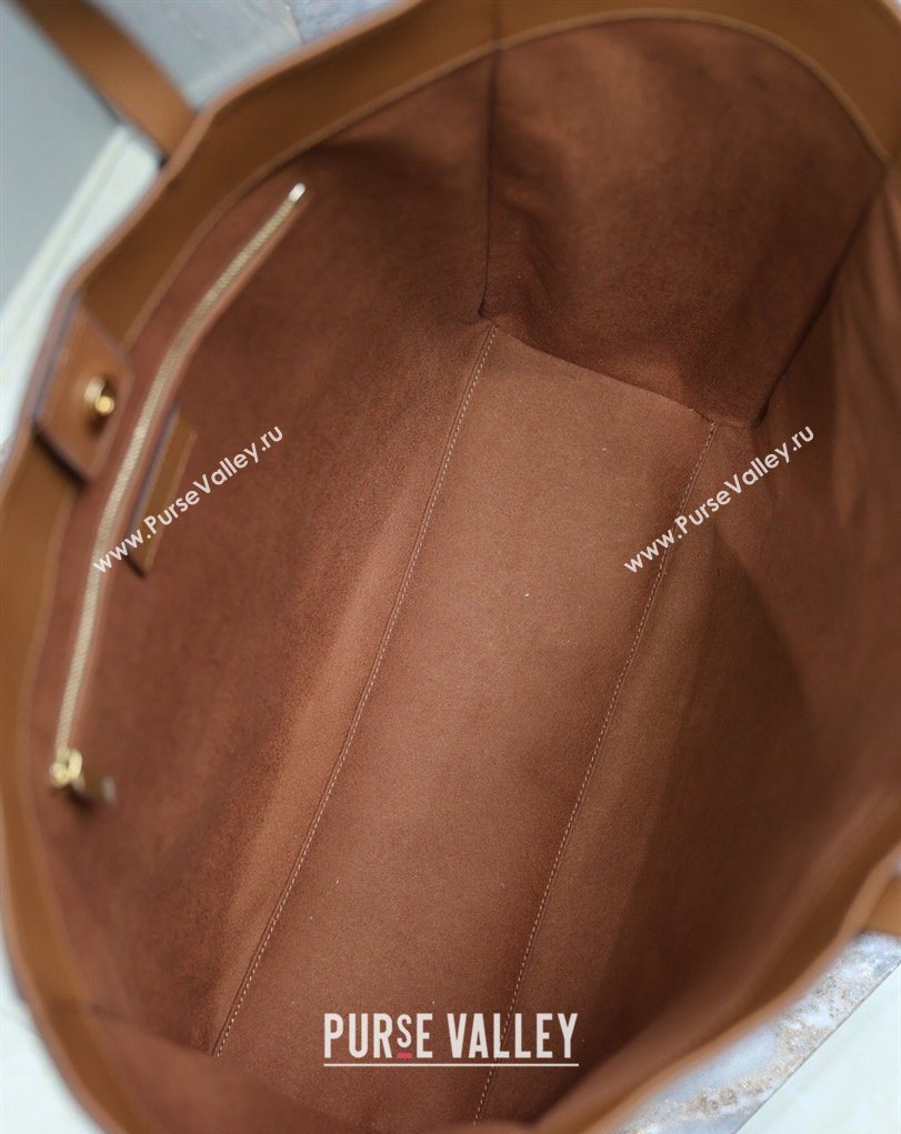 Saint Laurent Paris 4 Carre Tote Bag in Leather Toasted Brown 2026 862368 (MHUI-260407010)