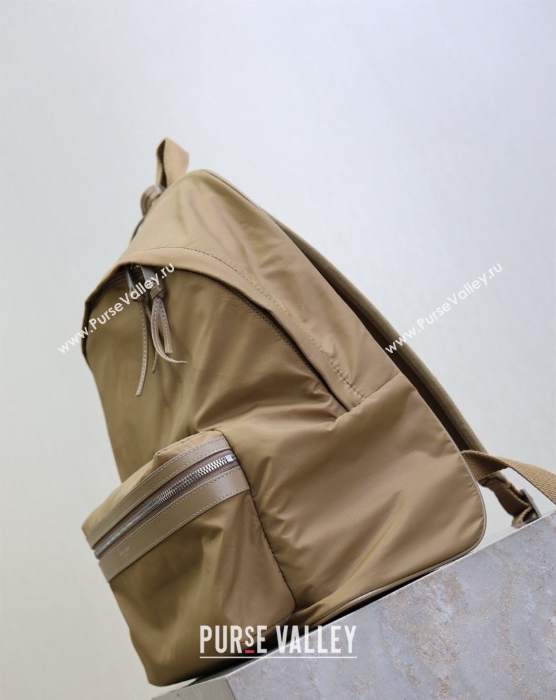 Saint Laurent City Backpack Bag in Beige Nylon 326865 2026 (MHUI-260407011)