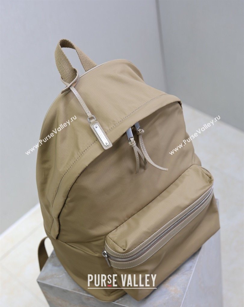 Saint Laurent City Backpack Bag in Beige Nylon 326865 2026 (MHUI-260407011)