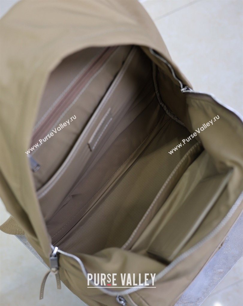 Saint Laurent City Backpack Bag in Beige Nylon 326865 2026 (MHUI-260407011)