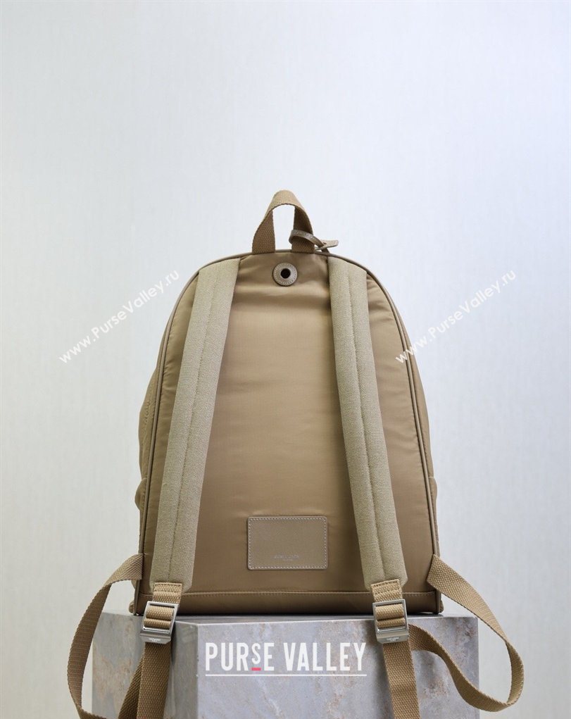 Saint Laurent City Backpack Bag in Beige Nylon 326865 2026 (MHUI-260407011)