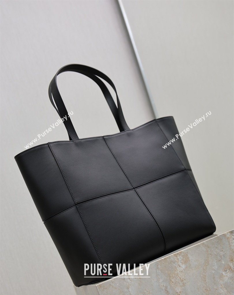 Saint Laurent Paris Small 4 Carre Tote Bag in Leather Black 2026 863959 (MHUI-260407007)