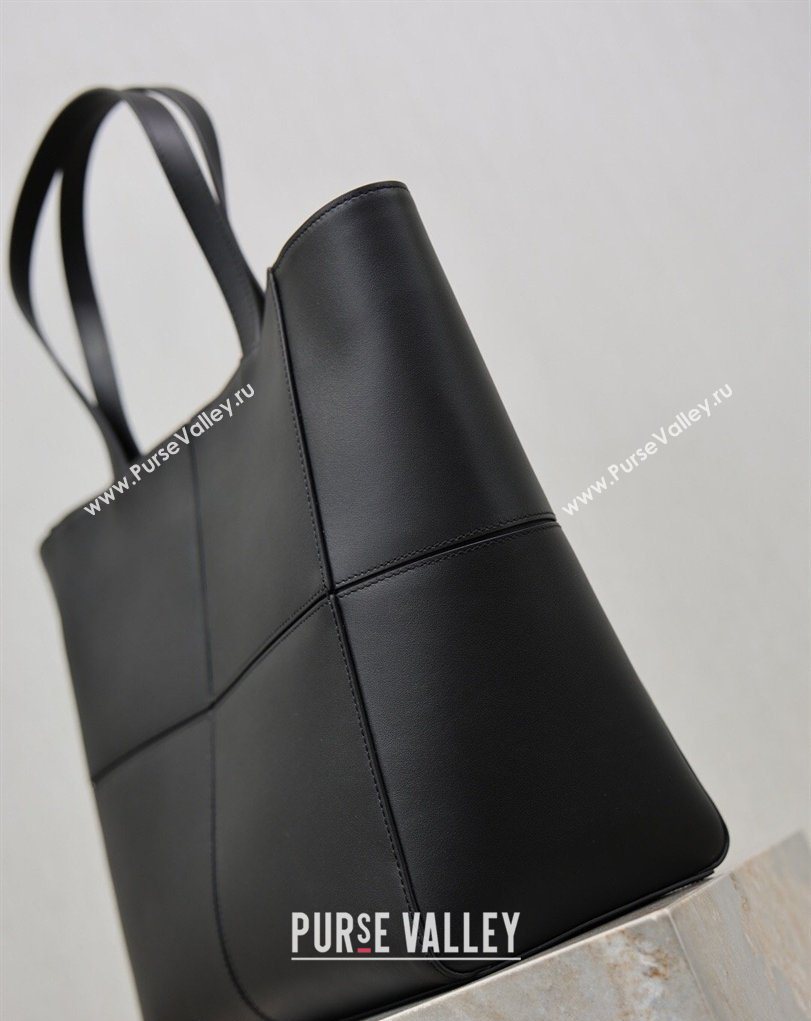 Saint Laurent Paris Small 4 Carre Tote Bag in Leather Black 2026 863959 (MHUI-260407007)