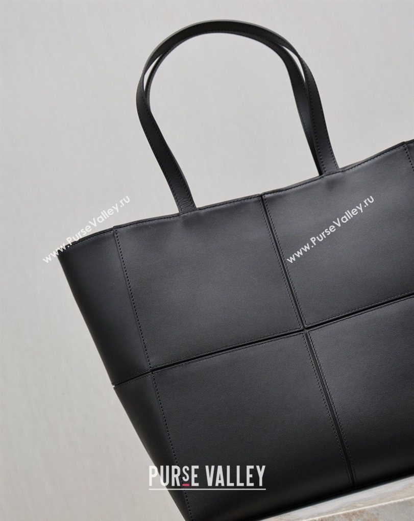Saint Laurent Paris Small 4 Carre Tote Bag in Leather Black 2026 863959 (MHUI-260407007)