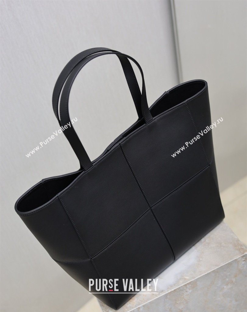 Saint Laurent Paris Small 4 Carre Tote Bag in Leather Black 2026 863959 (MHUI-260407007)