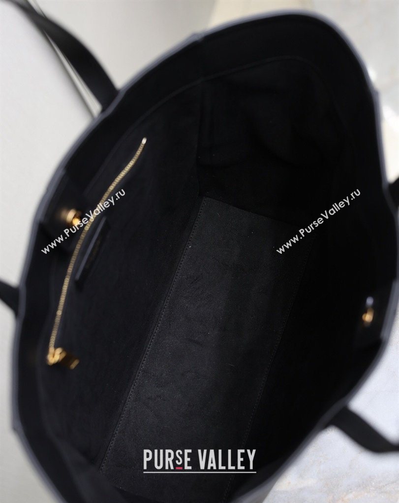 Saint Laurent Paris Small 4 Carre Tote Bag in Leather Black 2026 863959 (MHUI-260407007)