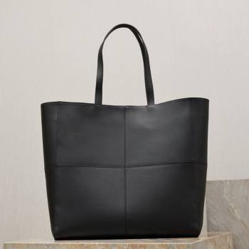 Saint Laurent Paris 4 Carre Tote Bag in Leather Black 2026 862368 (MHUI-260407009)