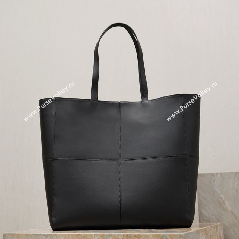 Saint Laurent Paris 4 Carre Tote Bag in Leather Black 2026 862368 (MHUI-260407009)