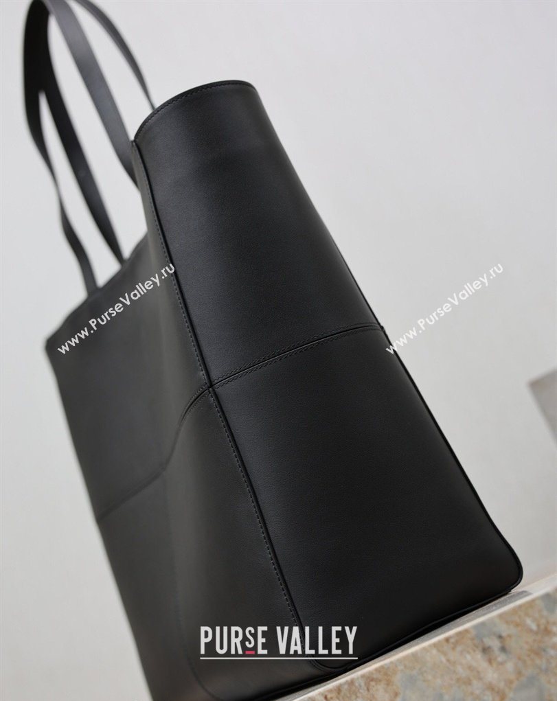 Saint Laurent Paris 4 Carre Tote Bag in Leather Black 2026 862368 (MHUI-260407009)