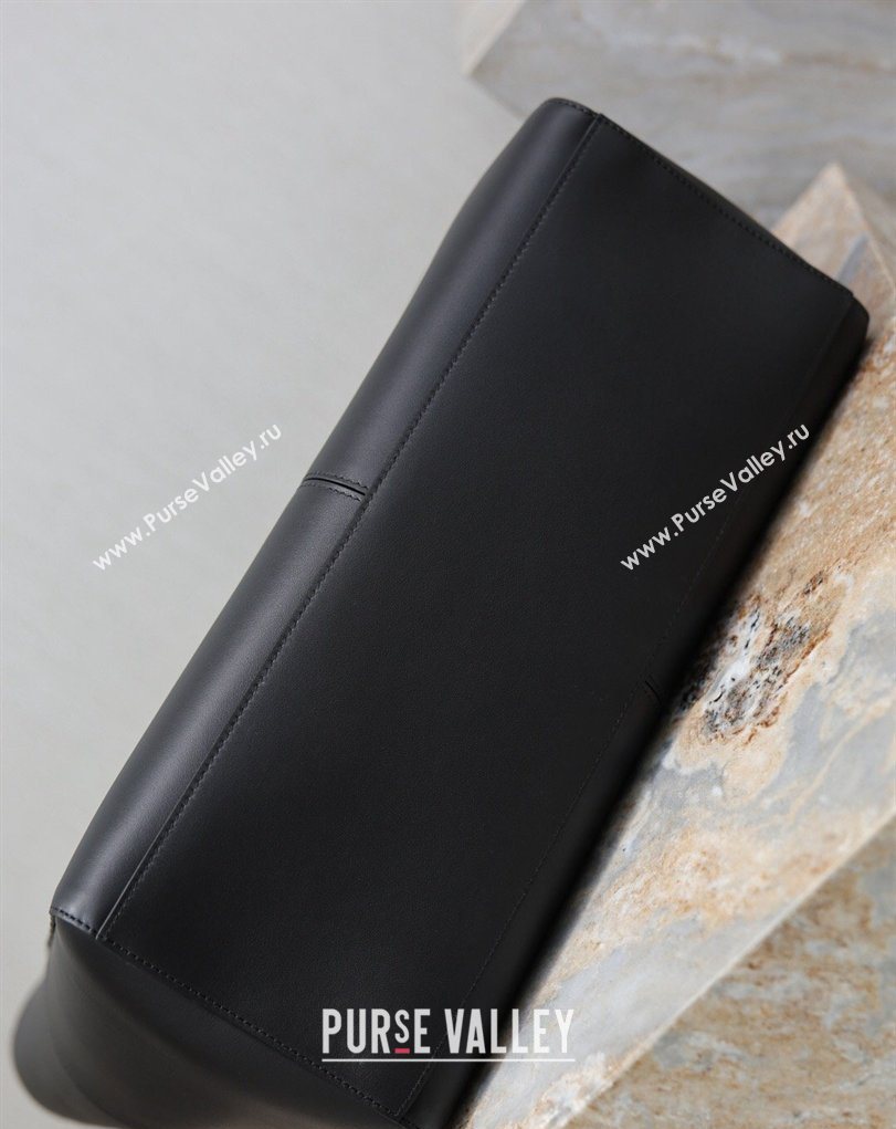 Saint Laurent Paris 4 Carre Tote Bag in Leather Black 2026 862368 (MHUI-260407009)