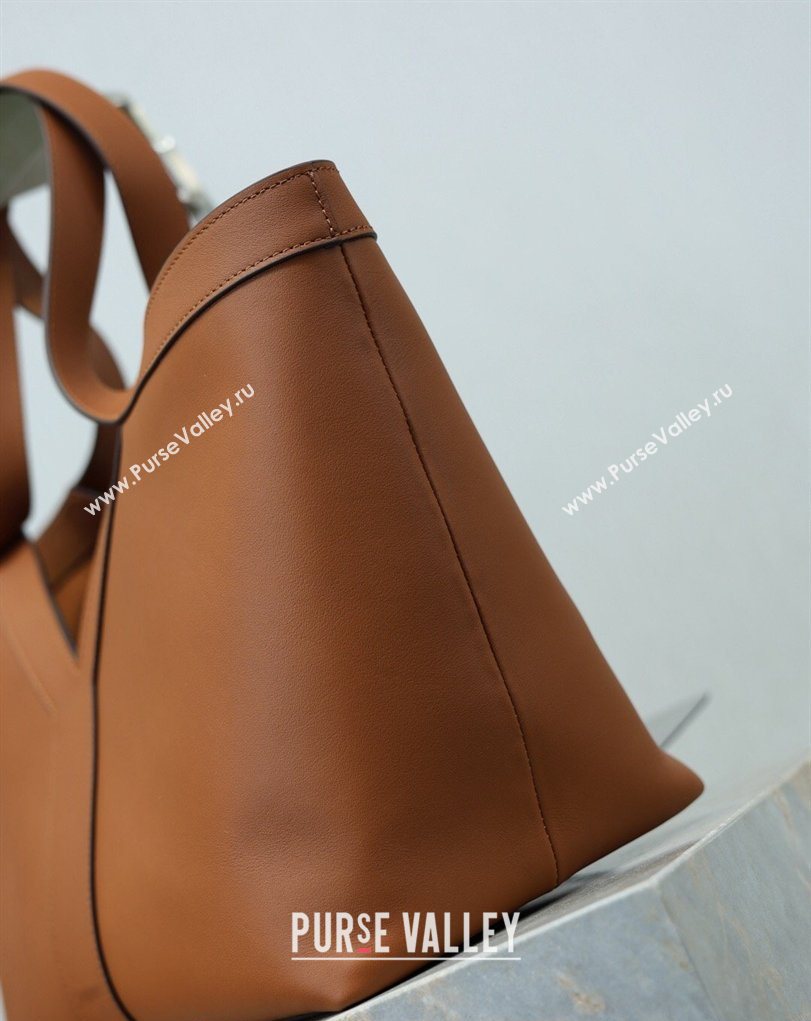 Saint Laurent Y small tote bag in leather Brown 2026 835274 (MHUI-260407016)