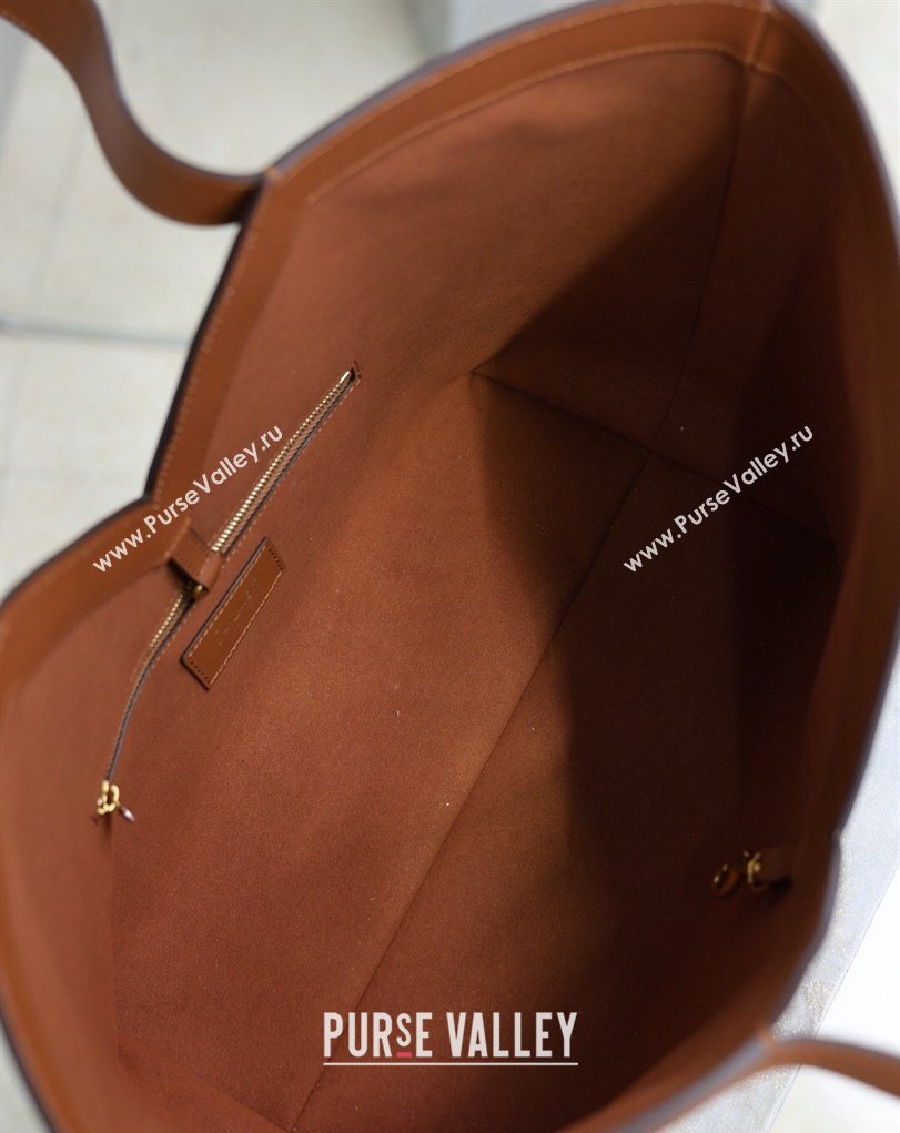 Saint Laurent Y small tote bag in leather Brown 2026 835274 (MHUI-260407016)
