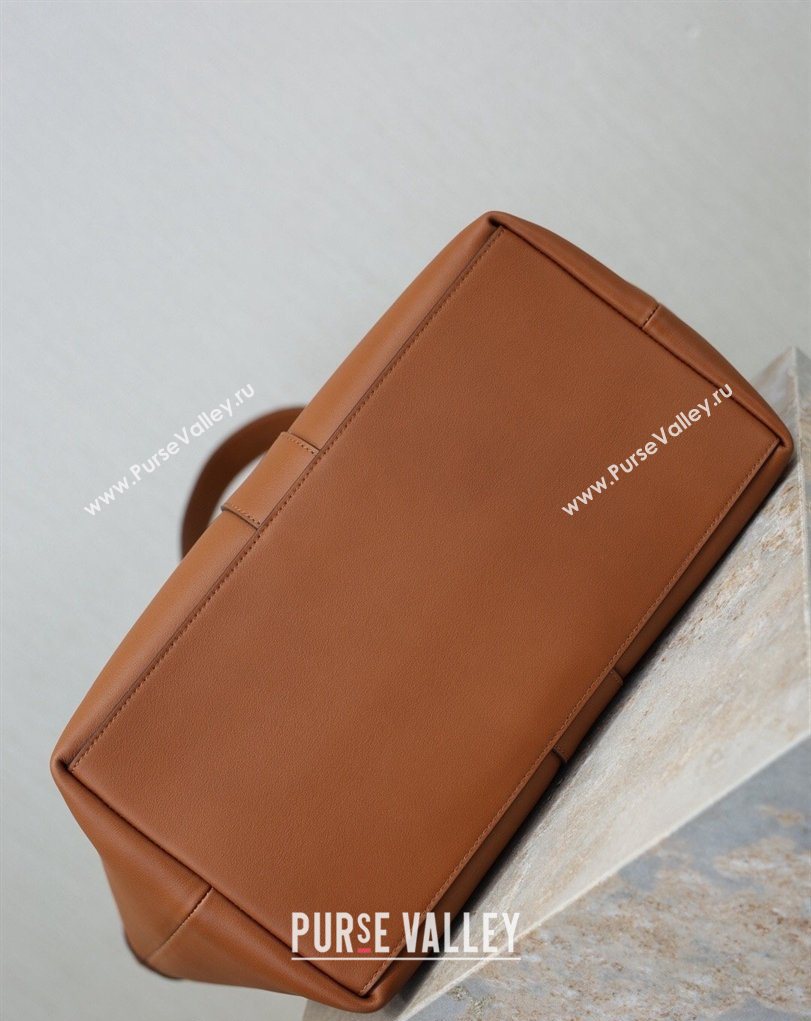 Saint Laurent Y small tote bag in leather Brown 2026 835274 (MHUI-260407016)